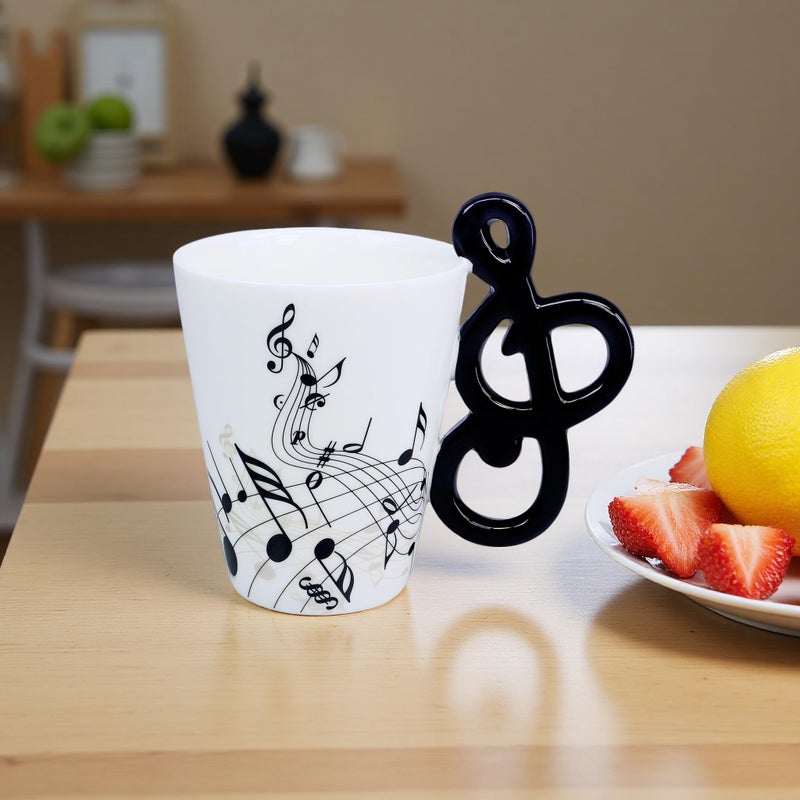LanHong Music Mug Musical Notes Coffee Mug Gift for Musician - 13.5 oz Musical Cup Gifts for Music Lovers - Musical Coffee Mugs Birthday Christmas Gifts for Men Women - Image 5